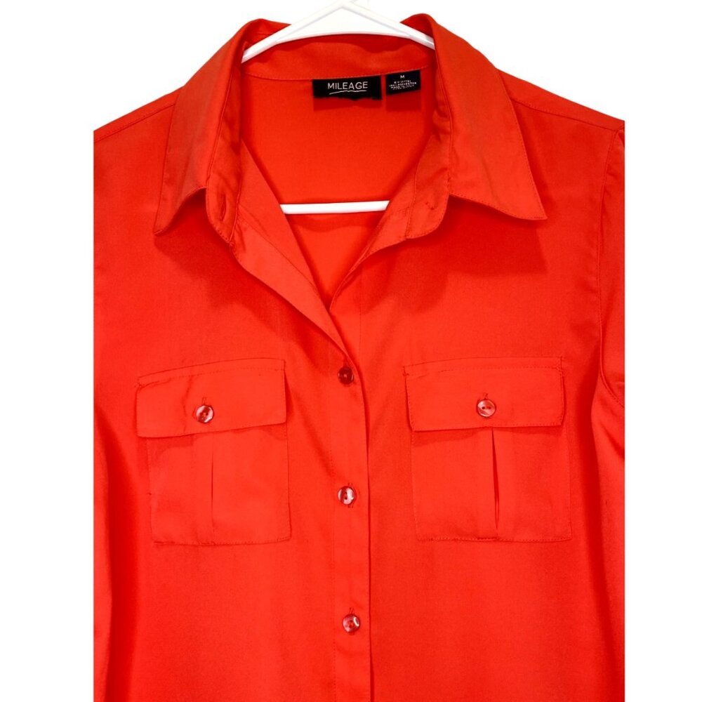 Women Orange Shirt Size M - Picture 3 of 6